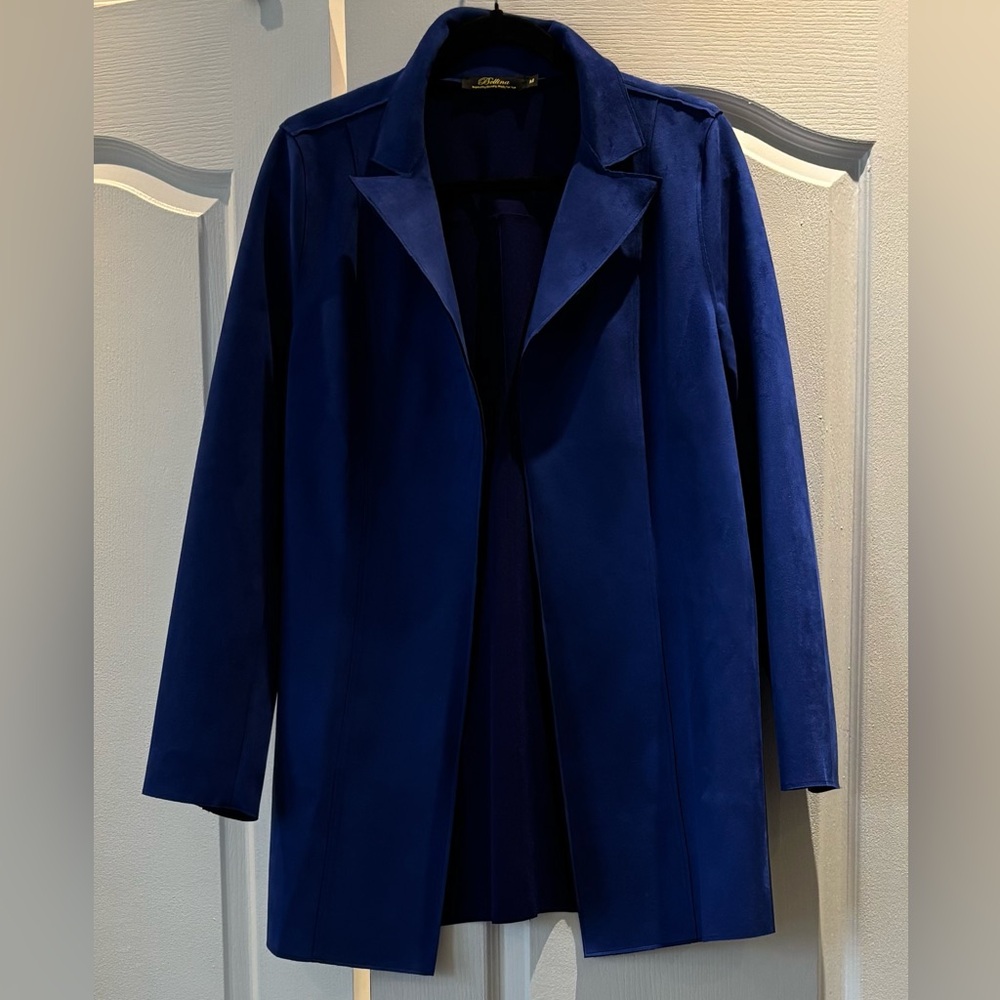 Long faux suede jacket